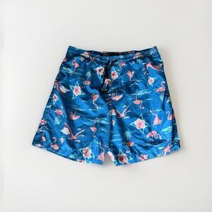 Brooklyn Cloth Kent Ave Volley Swim Trunks Men's M Surf Flamingos Board Shorts